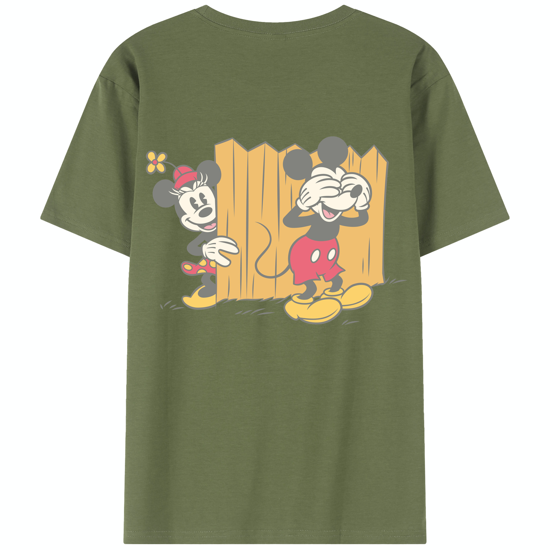 （画像用） ミッキーマウス Mickey Mouse 綿100％半袖Tシャツ（背面プリント）